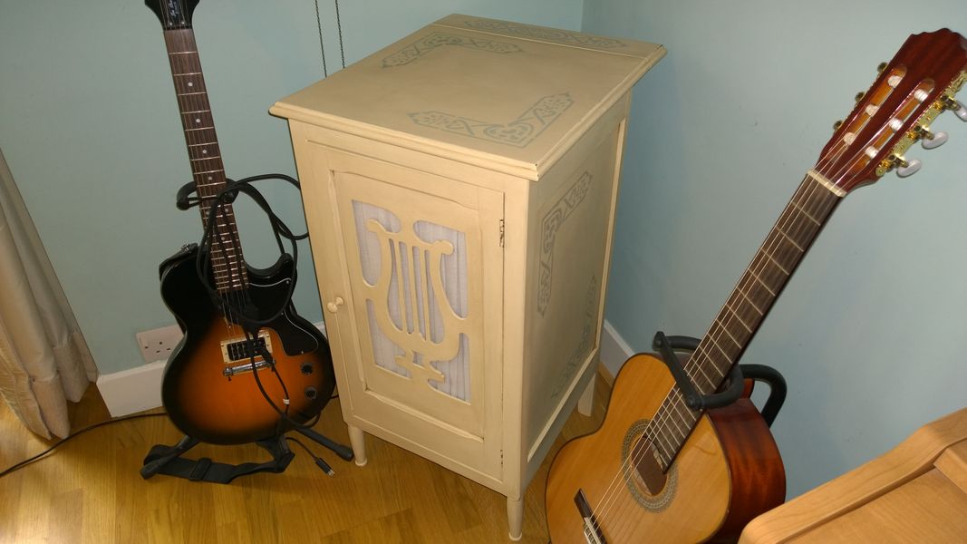 Painted music cabinet, using chalk paint
