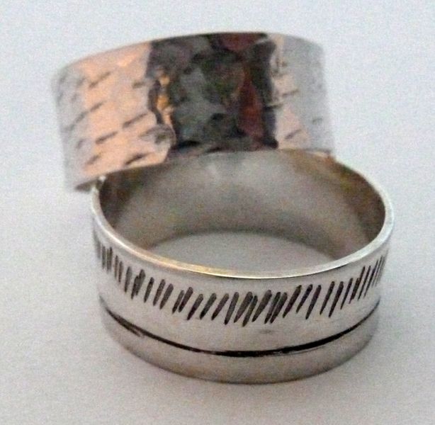 Silver wedding rings by Jenny and Mel Butler-Barnes