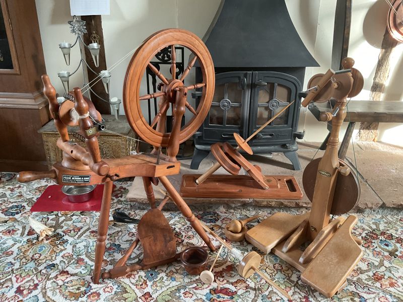 A selection of spinning equipment