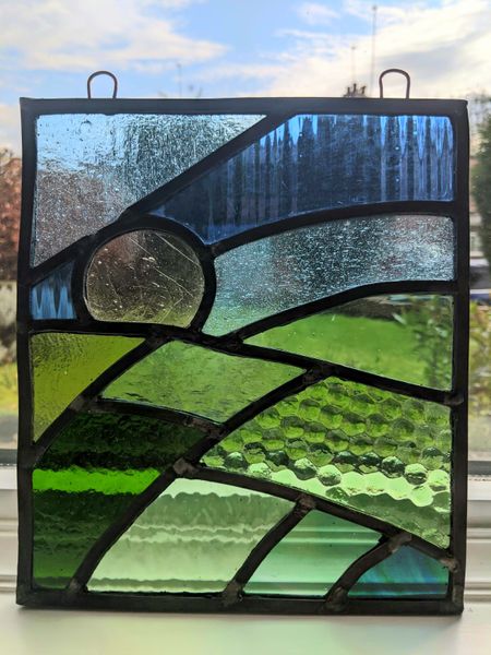 Student leaded stained glass panel.