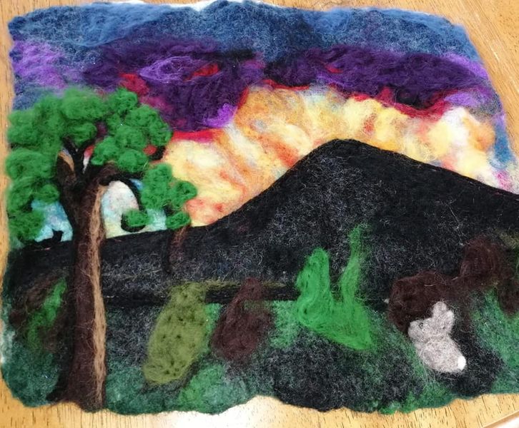 Created by a customer who purchased the full felting kit and attended the Zoom tutorial.