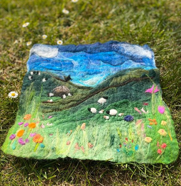 Created by a customer who purchased the full felting kit and attended the Zoom tutorial.