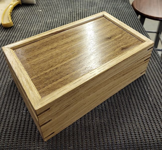 Student made solid oak box. Made in a day!!