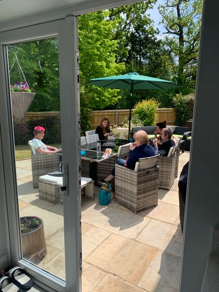 If the weather nice - lunch in the garden!