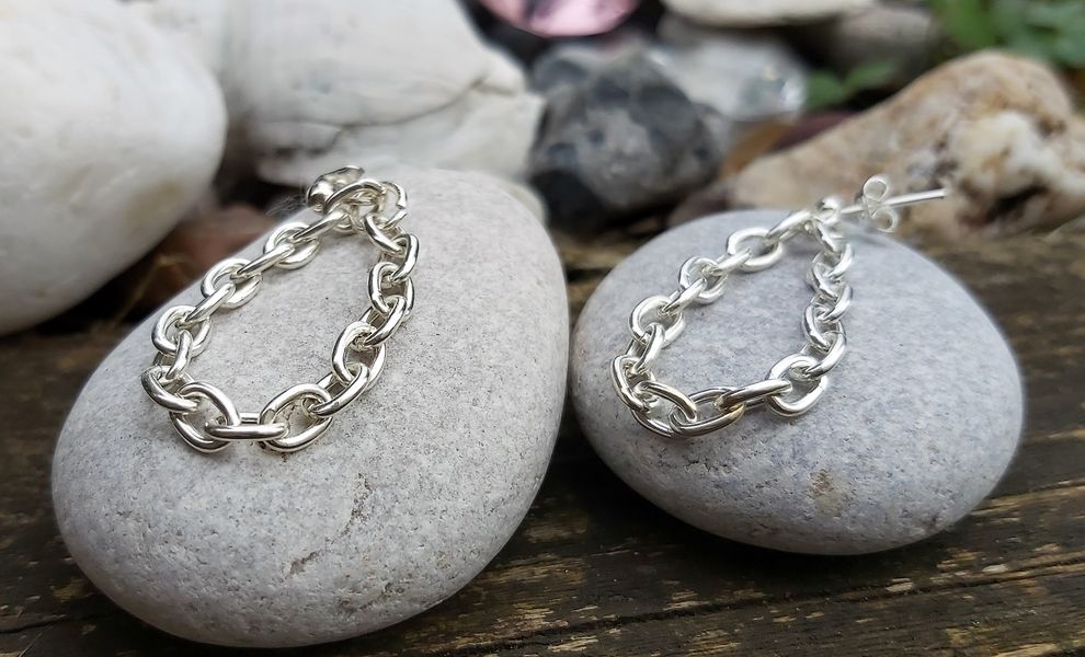 ♥ Kit Creates Silver Chain Earrings ♥