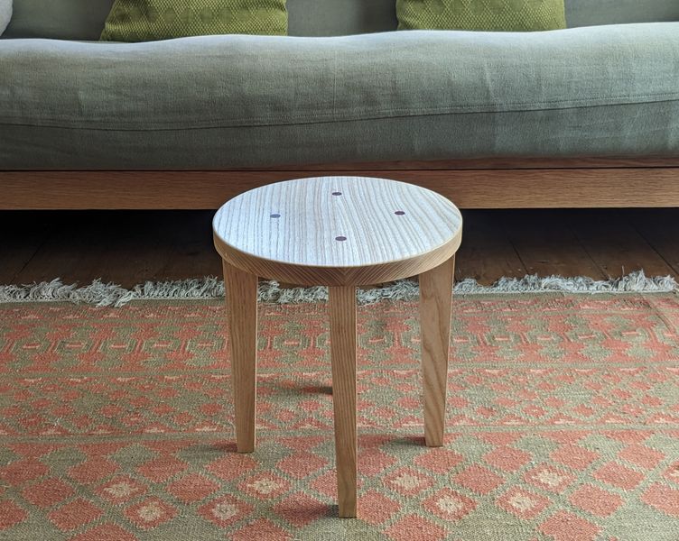 The finished table / stool in situ