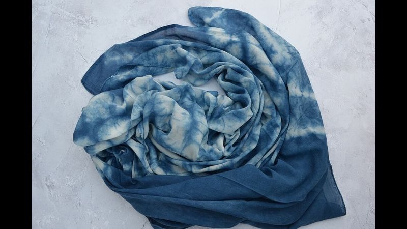 Hand dyed organic scarf