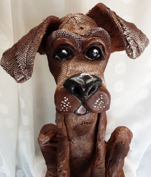 Trusty Rusty Fabric Sculpted Dog