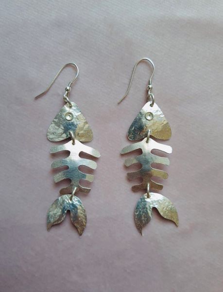 Fish earrings, Rebecca Ilett