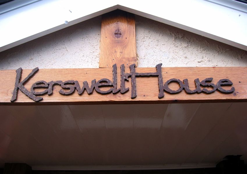 Philip's work - House Sign cut from steel with Oxy-acetylene