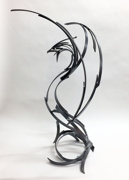 Philip's work - Phoenix sculpture cold formed and welded from steel