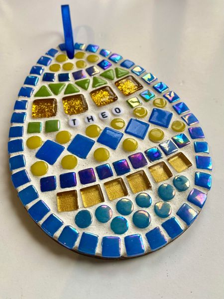 Personalised name Easter Egg mosaic craft kit gift
